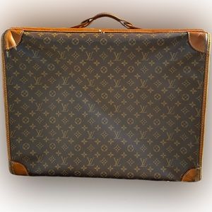 French famous brand LOUIS VUITTON LV antique brown leather and PU